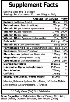 Nitric Shock Pre-Workout (Watermelon)