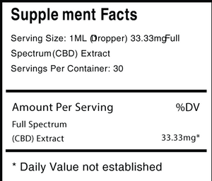 CBD Full Spectrum - 1,000mg (1oz Tincture)